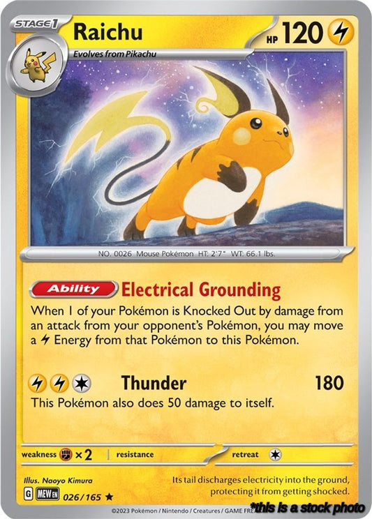 026/165 Raichu Rare Holofoil