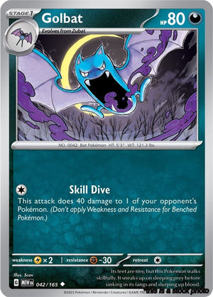 Uncommon Golbat [042/165 Near Mint ]