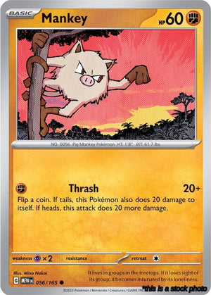 Common Mankey [056/165 Near Mint ]