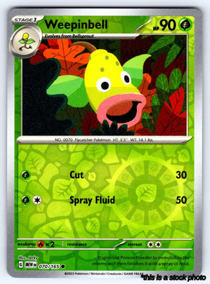 070/165 Weepinbell Common Reverse Holofoil