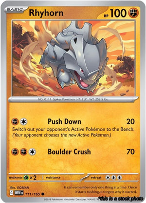 Common Rhyhorn [111/165 Near Mint ]