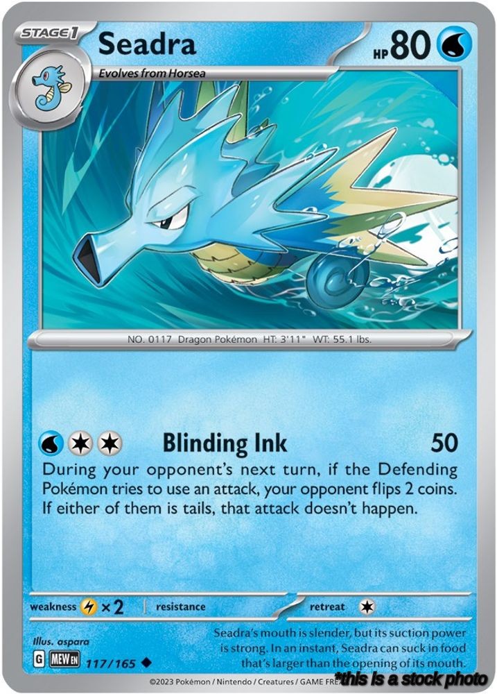 117/165 Seadra Uncommon Reverse Holofoil