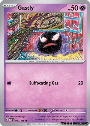 092/165 Gastly Common Reverse Holofoil