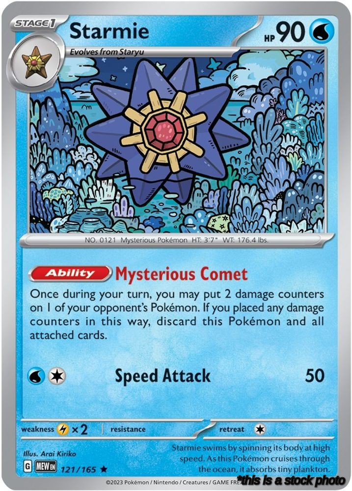 121/165 Starmie Rare Holofoil