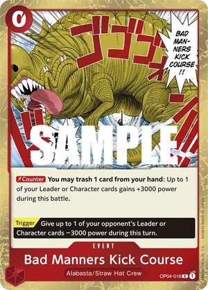 Bad Manners Kick Course [OP04-016] Kingdoms of Intrigue