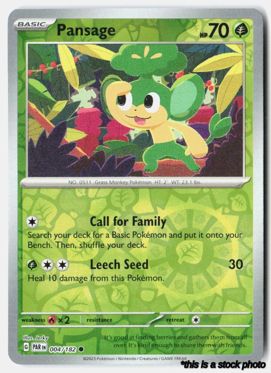 004/182 Pansage Common Reverse Holofoil Lightly Played