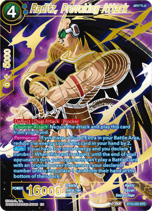 Raditz, Provoking Attack (SPR)