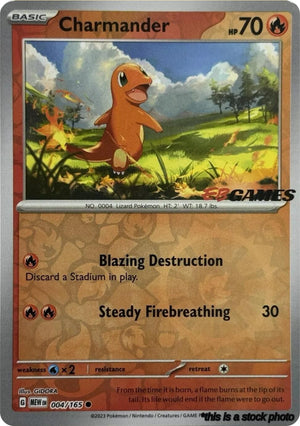 Promo Charmander - 004/165 (EBGames Exclusive) [004/165 Near Mint ]