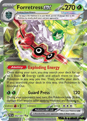 Holofoil Forretress ex - 002/091 [002/091 Lightly Played ]