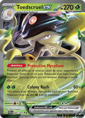 Holofoil Toedscruel ex - 005/091 [005/091 Lightly Played ]