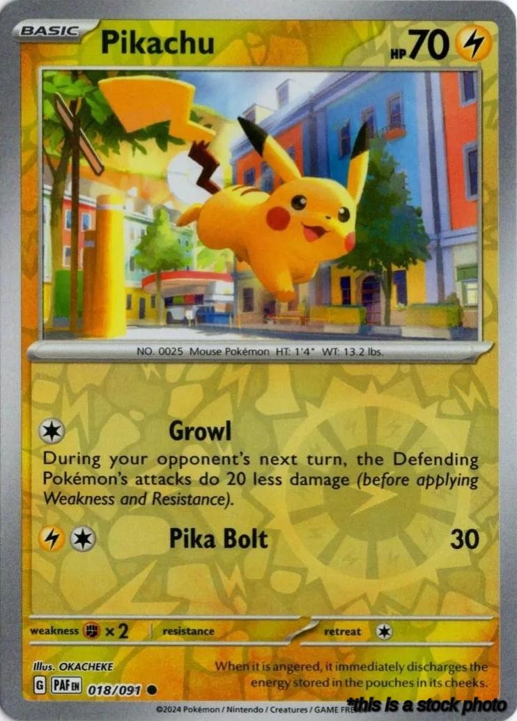 018/091 Pikachu Common Reverse Holofoil