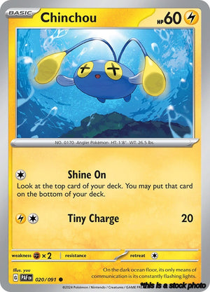 Reverse Holofoil Chinchou [020/091 Near Mint ]
