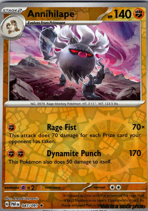 047/091 Annihilape Rare Reverse Holofoil