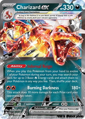 054/091 Charizard ex Double Rare Holofoil Near Mint