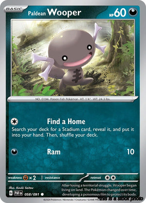 Common Paldean Wooper - 058/091 [058/091 Near Mint ]