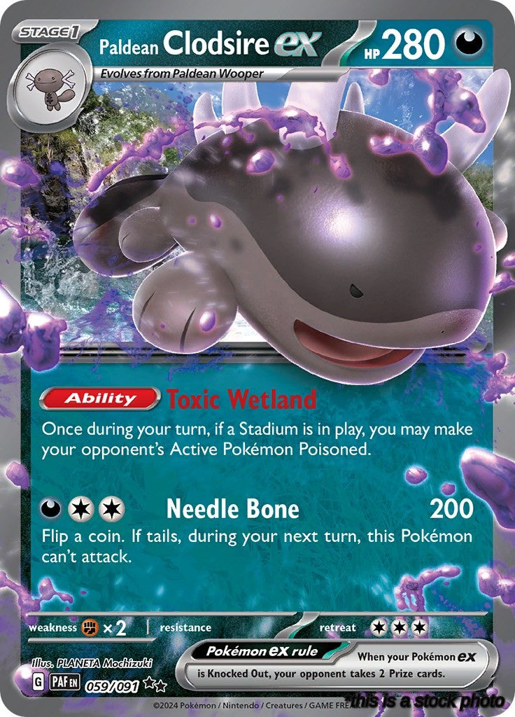Double Rare Paldean Clodsire ex - 059/091 [059/091 Near Mint ]