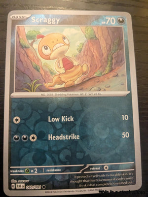 060/091 Scraggy Common Reverse Holofoil