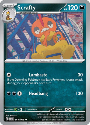 Uncommon Scrafty [061/091 Near Mint ]