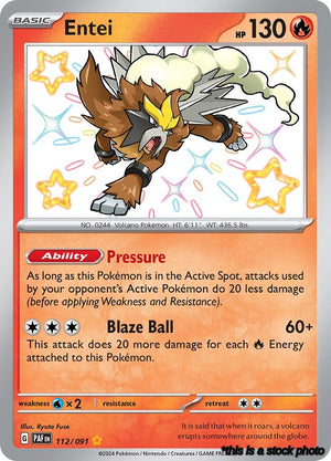 Holofoil Entei [112/091 Near Mint ]