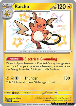 132/091 Raichu Shiny Rare Holofoil