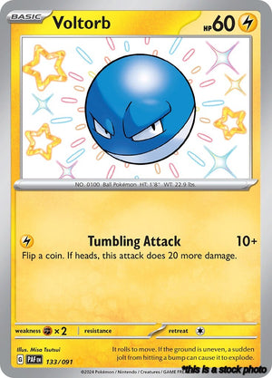 Shiny Rare Voltorb [133/091 Near Mint ]