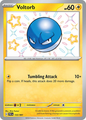 Shiny Rare Voltorb [133/091 Near Mint ]