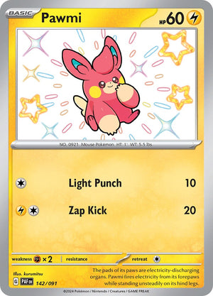 Shiny Rare Pawmi - 142/091 [142/091 Near Mint ]
