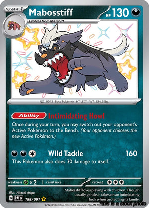 188/091 Mabosstiff Shiny Rare Holofoil