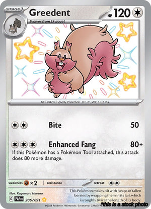 Holofoil Greedent [206/091 Near Mint ]