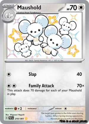 210/091 Maushold Shiny Rare Holofoil