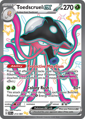 Shiny Ultra Rare Toedscruel ex - 213/091 [213/091 Near Mint ]