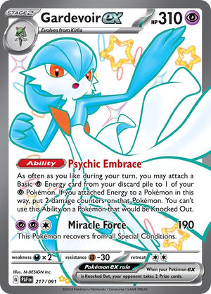 Shiny Ultra Rare Gardevoir ex - 217/091 [217/091 Near Mint ]