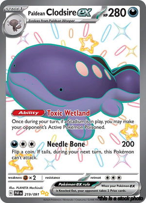 Holofoil Paldean Clodsire ex - 219/091 [219/091 Near Mint ]