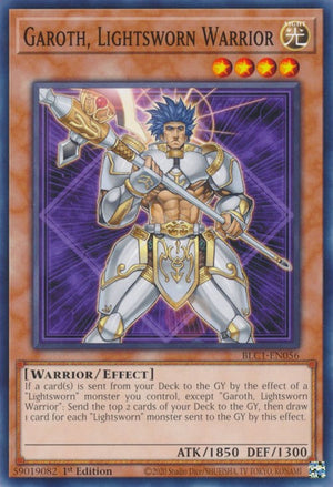 1st Edition Garoth, Lightsworn Warrior [BLC1-EN056 Lightly Played] Common / Short Print