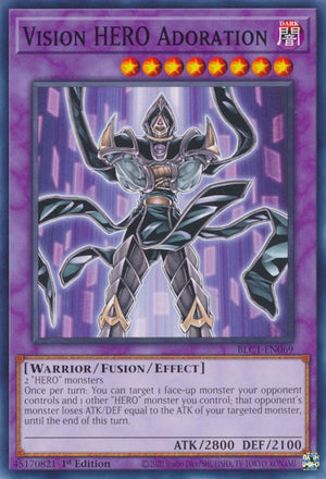 1st Edition Vision HERO Adoration [BLC1-EN069 Lightly Played] Common / Short Print