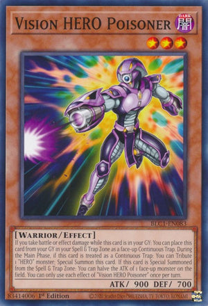 1st Edition Vision HERO Poisoner [BLC1-EN083 Lightly Played] Common / Short Print