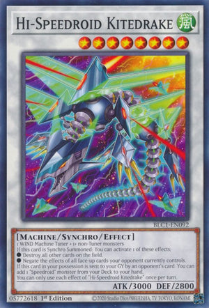 1st Edition Hi-Speedroid Kitedrake [BLC1-EN092 Lightly Played] Common / Short Print