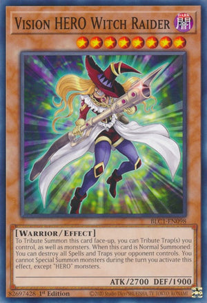 1st Edition Vision HERO Witch Raider [BLC1-EN098 Lightly Played] Common / Short Print