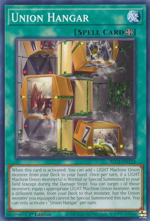 1st Edition Union Hangar [BLC1-EN124 Lightly Played] Common / Short Print