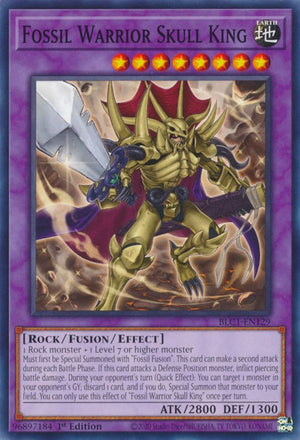 1st Edition Fossil Warrior Skull King [BLC1-EN129 Lightly Played] Common / Short Print