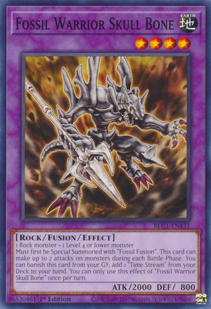 1st Edition Fossil Warrior Skull Bone [BLC1-EN131 Lightly Played] Common / Short Print