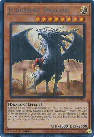 1st Edition Judgment Dragon (Silver) [BLC1-EN012 Lightly Played] Ultra Rare