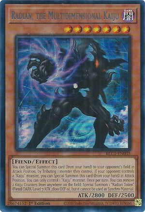 1st Edition Radian, the Multidimensional Kaiju (Silver) [BLC1-EN035 Lightly Played] Ultra Rare