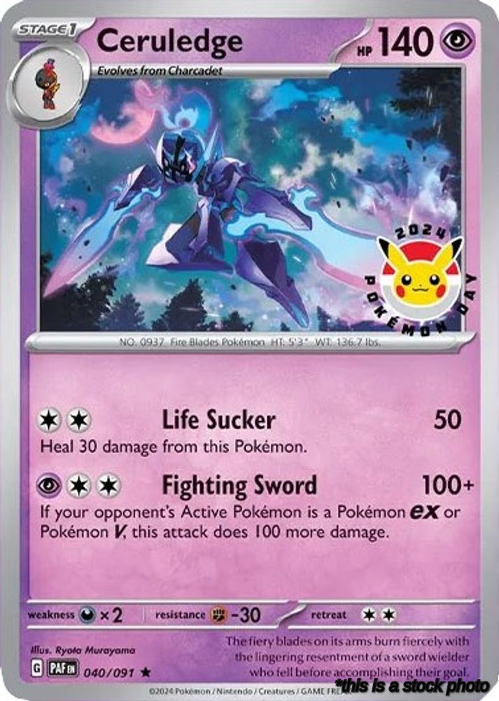Ceruledge - 040/091 (Pokemon Day 2024) (Cosmos Holo)
