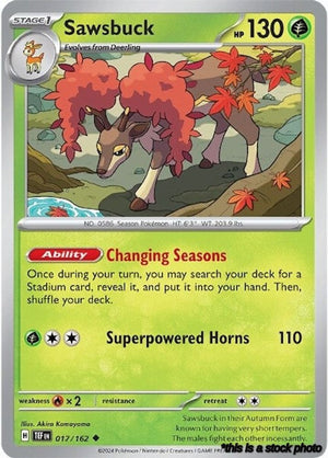 Uncommon Sawsbuck - 017/162 [017/162 Near Mint ]