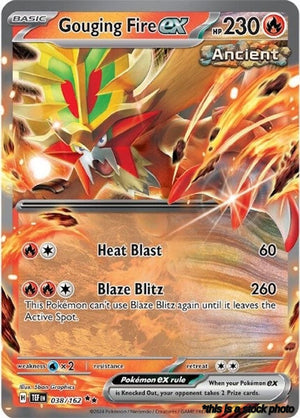 Double Rare Gouging Fire ex - 038/162 [038/162 Lightly Played ]