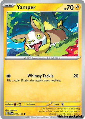 Reverse Holofoil Yamper [058/162 Near Mint ]