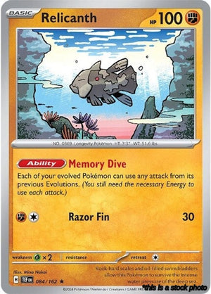 Reverse Holofoil Relicanth - 084/162 [084/162 Near Mint ]