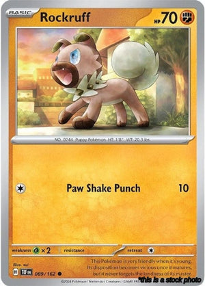 Normal Rockruff [089/162 Near Mint ]