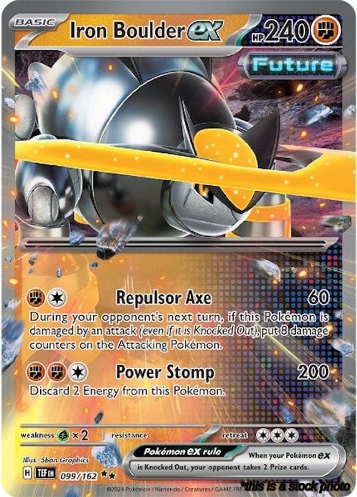 Double Rare Iron Boulder ex - 099/162 [099/162 Near Mint ]